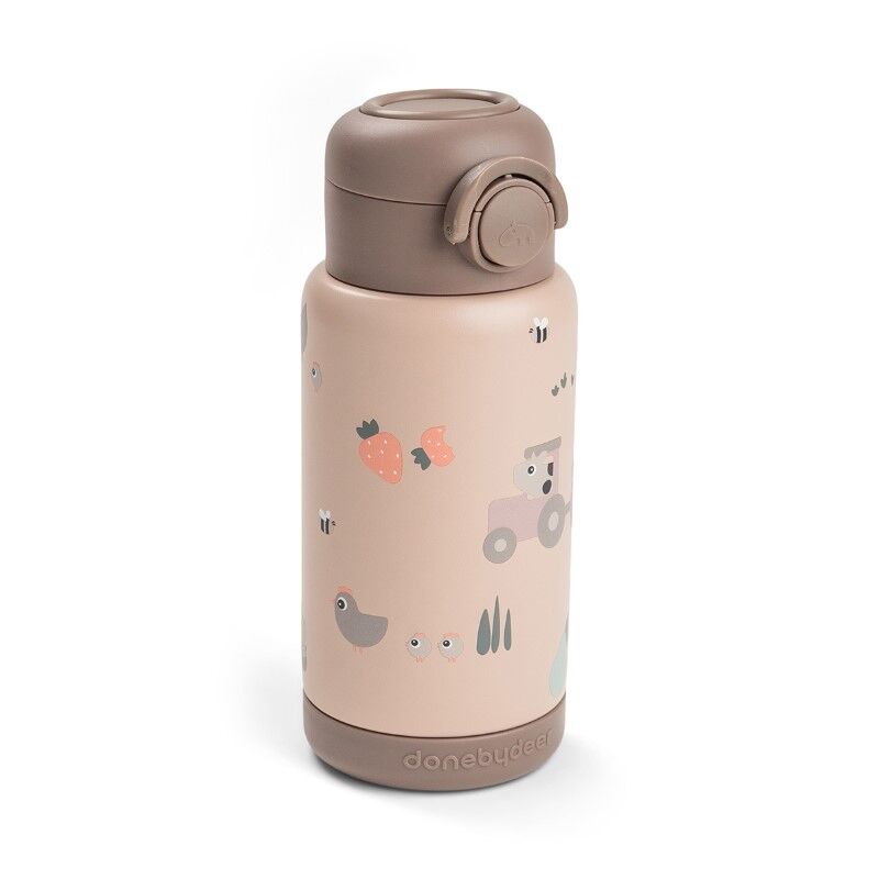 Insulated straw bottle Tiny Farm, powder 340 ml